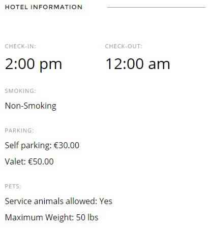 hotel information